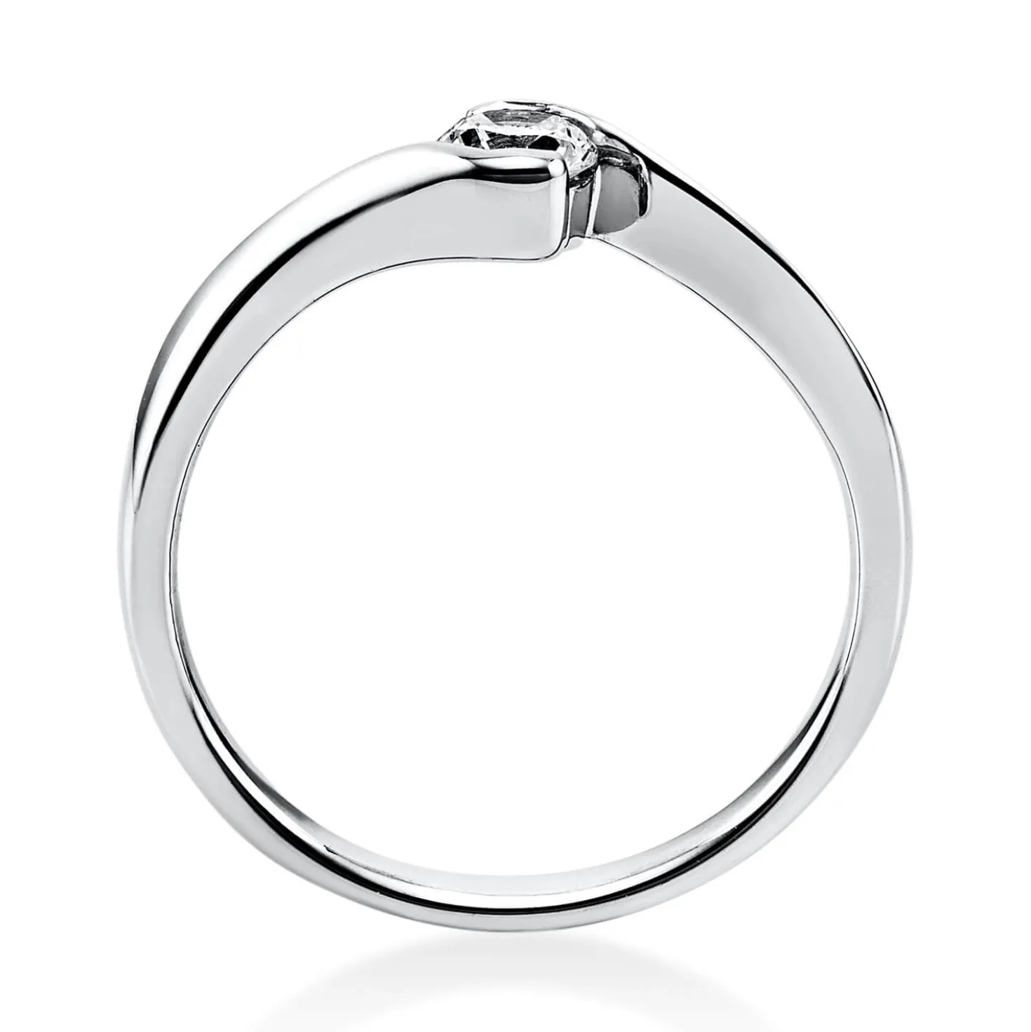 Solitär Ring Damenring aus 585 Gold Weißgold mit Diamant Brillant 0,25 Ct.