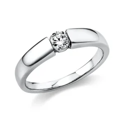 Solitär Ring Damenring aus 950 Platin mit Diamant Brillant 0,25 Ct.