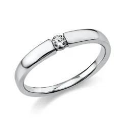 Solitär Ring Damenring aus 950 Platin mit Diamant Brillant 0,10 Ct.