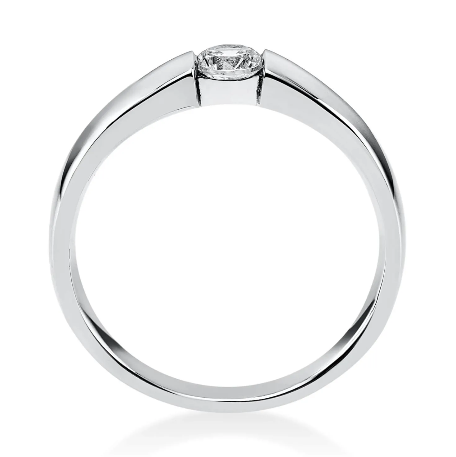 Solitär Ring Damenring aus 950 Platin mit Diamant Brillant 0,20 Ct.