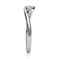 Solitär Ring Damenring aus 950 Platin mit Diamant Brillant 0,10 Ct.