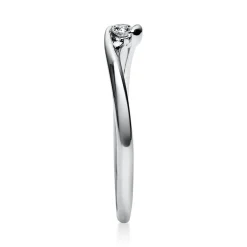 Solitär Ring Damenring aus 950 Platin mit Diamant Brillant 0,05 Ct.