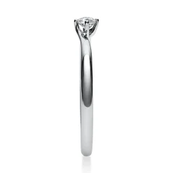 Solitär Ring Damenring aus 950 Platin mit Diamant Brillant 0,10 Ct. 4er-Krappe