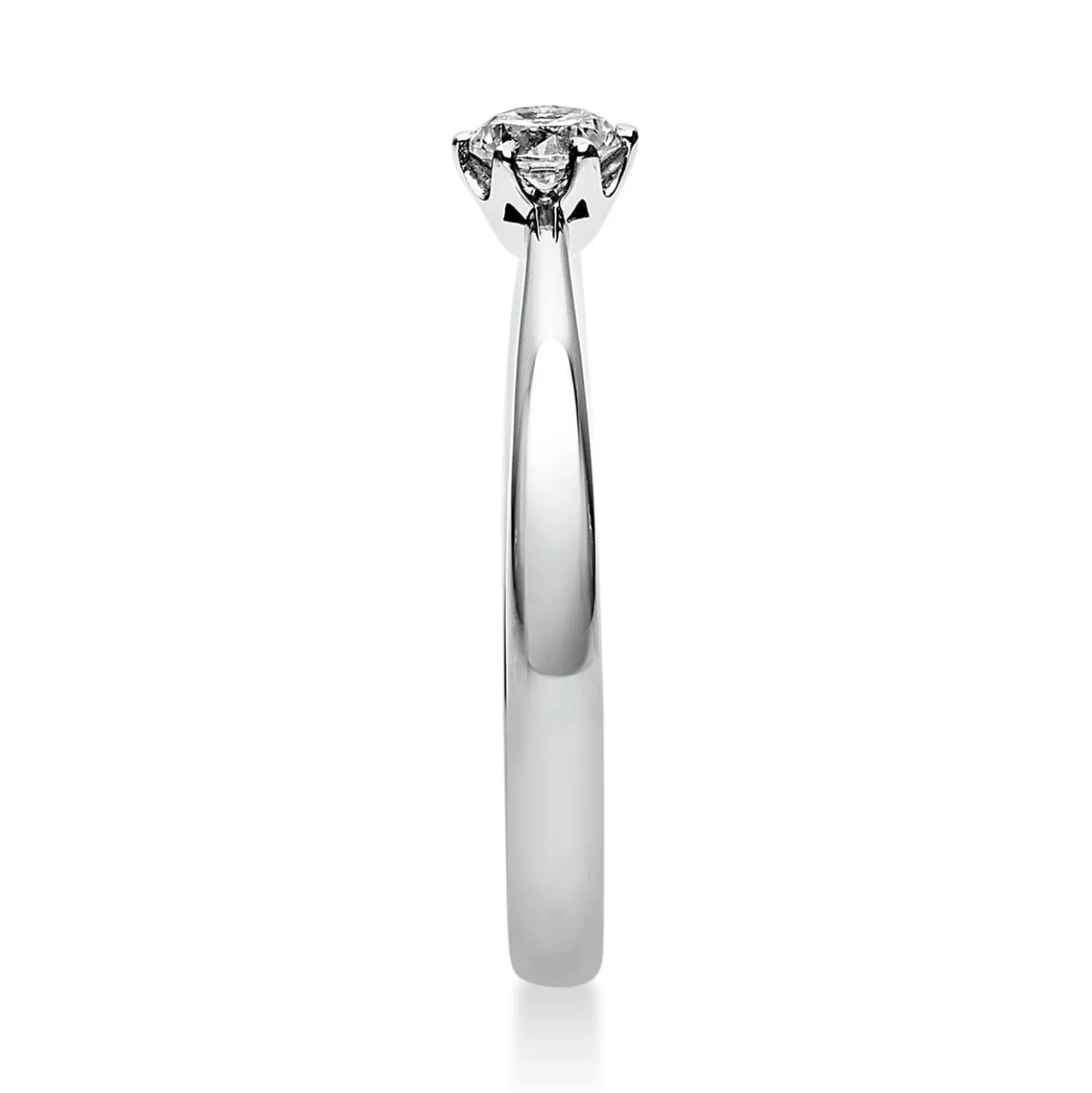 Solitär Ring Damenring aus 950 Platin mit Diamant Brillant 0,20 Ct. 6er-Krappe