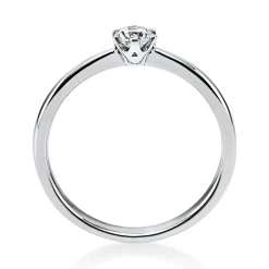 Solitär Ring Damenring aus 950 Platin mit Diamant Brillant 0,20 Ct. 6er-Krappe