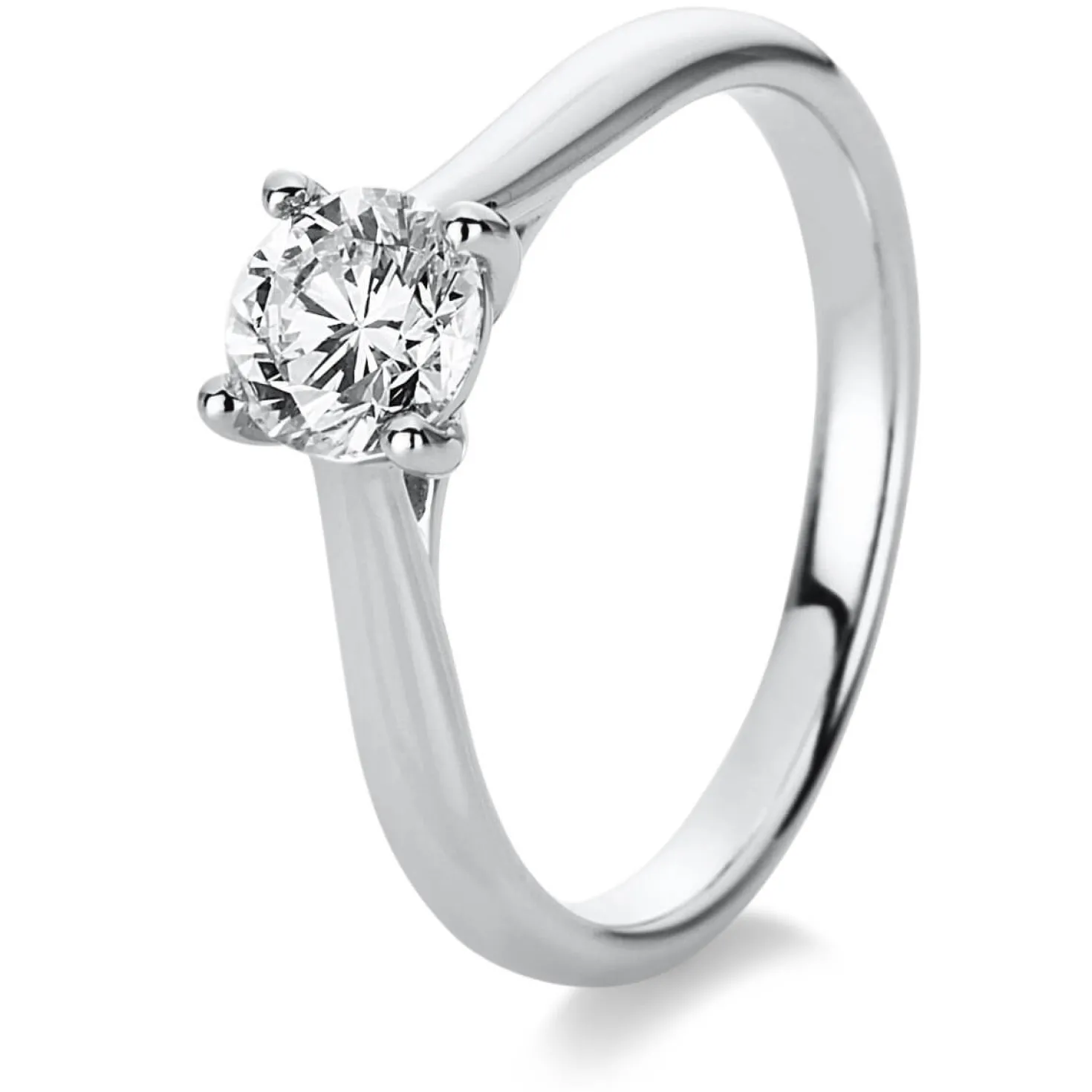 Solitär Ring Damenring aus 950 Platin mit Diamant Brillant 0,70 Ct. 4er-Krappe
