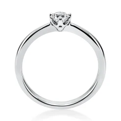Solitär Ring Damenring aus 950 Platin mit Diamant Brillant 0,30 Ct. 6er-Krappe