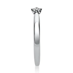 Solitär Ring Damenring aus 950 Platin mit Diamant Brillant 0,10 Ct. 4er-Krappe