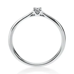 Solitär Ring Damenring aus 950 Platin mit Diamant Brillant 0,10 Ct. 4er-Krappe