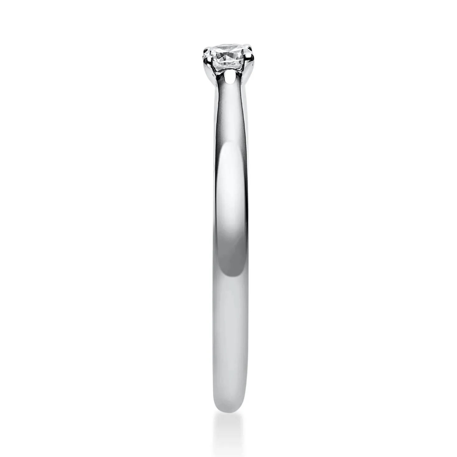 Solitär Ring Damenring aus 950 Platin mit Diamant Brillant 0,10 Ct. 4er-Krappe