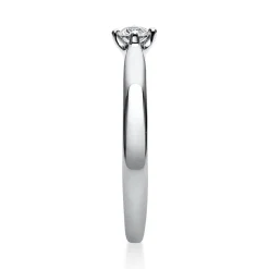 Solitär Ring Damenring aus 950 Platin mit Diamant Brillant 0,15 Ct 4er-Krappe