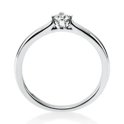 Solitär Ring Damenring aus 950 Platin mit Diamant Brillant 0,15 Ct 4er-Krappe