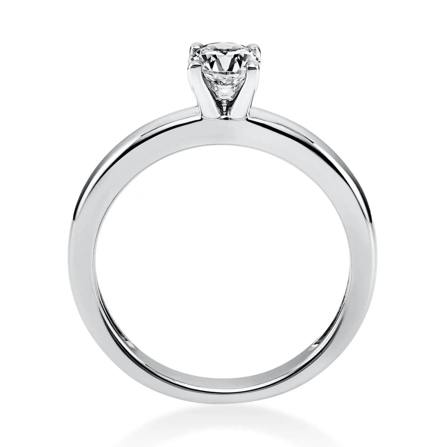 Solitär Ring Damenring aus 950 Platin mit Diamant Brillant 0,40 Ct. 4er-Krappe