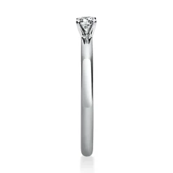 Solitär Ring Damenring aus 950 Platin mit Diamant Brillant 0,15 Ct 4er-Krappe