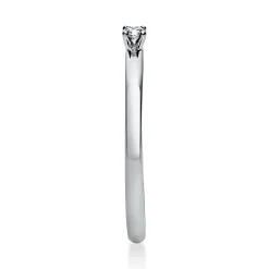 Solitär Ring Damenring aus 950 Platin mit Diamant Brillant 0,05 Ct 4er-Krappe