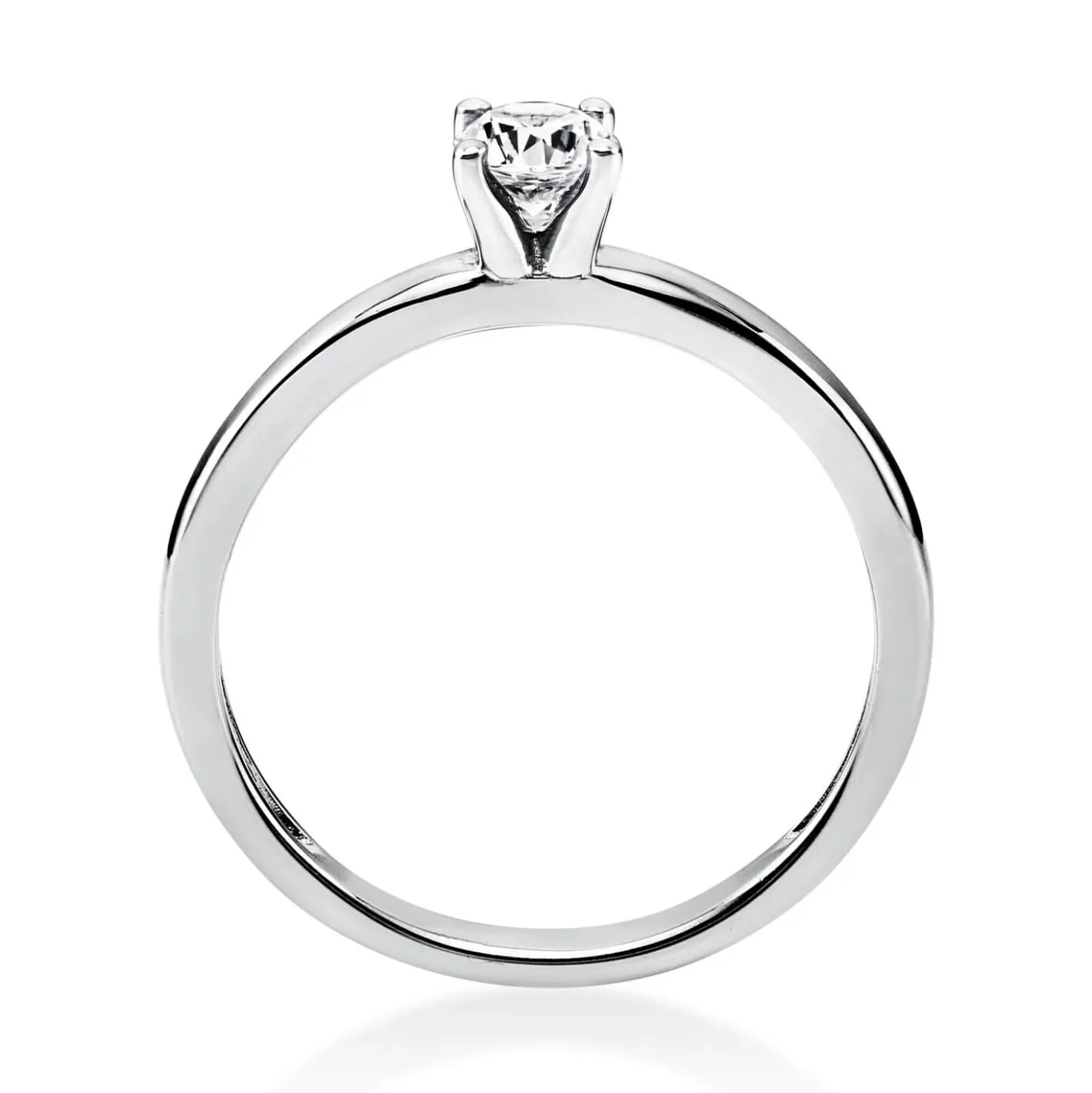 Solitär Ring Damenring aus 950 Platin mit Diamant Brillant 0,25 Ct 4er-Krappe