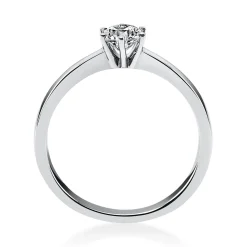 Solitär Ring Damenring aus 950 Platin mit Diamant Brillant 0,40 Ct. 6er-Krappe