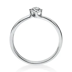 Solitär Ring Damenring aus 950 Platin mit Diamant Brillant 0,25 Ct 4er-Krappe