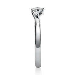 Solitär Ring Damenring aus 950 Platin mit Diamant Brillant 0,20 Ct. 4er-Krappe