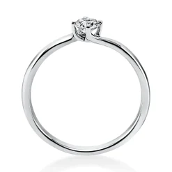 Solitär Ring Damenring aus 950 Platin mit Diamant Brillant 0,20 Ct. 4er-Krappe