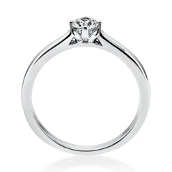 Solitär Ring Damenring aus 950 Platin mit Diamant Brillant 0,25 Ct 4er-Krappe