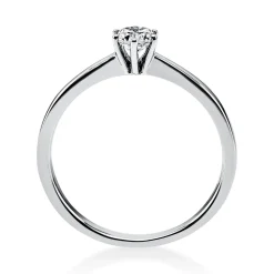 Solitär Ring Damenring aus 950 Platin mit Diamant Brillant 0,25 Ct 6er-Krappe