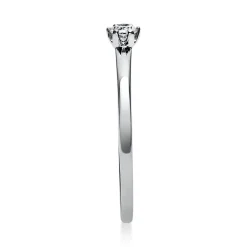 Solitär Ring Damenring aus 950 Platin mit Diamant Brillant 0,10 Ct. 6er-Krappe