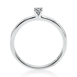 Solitär Ring Damenring aus 950 Platin mit Diamant Brillant 0,10 Ct. 4er-Krappe