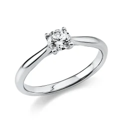 Solitär Ring Damenring aus 950 Platin mit Diamant Brillant 0,40 Ct. 4er-Krappe