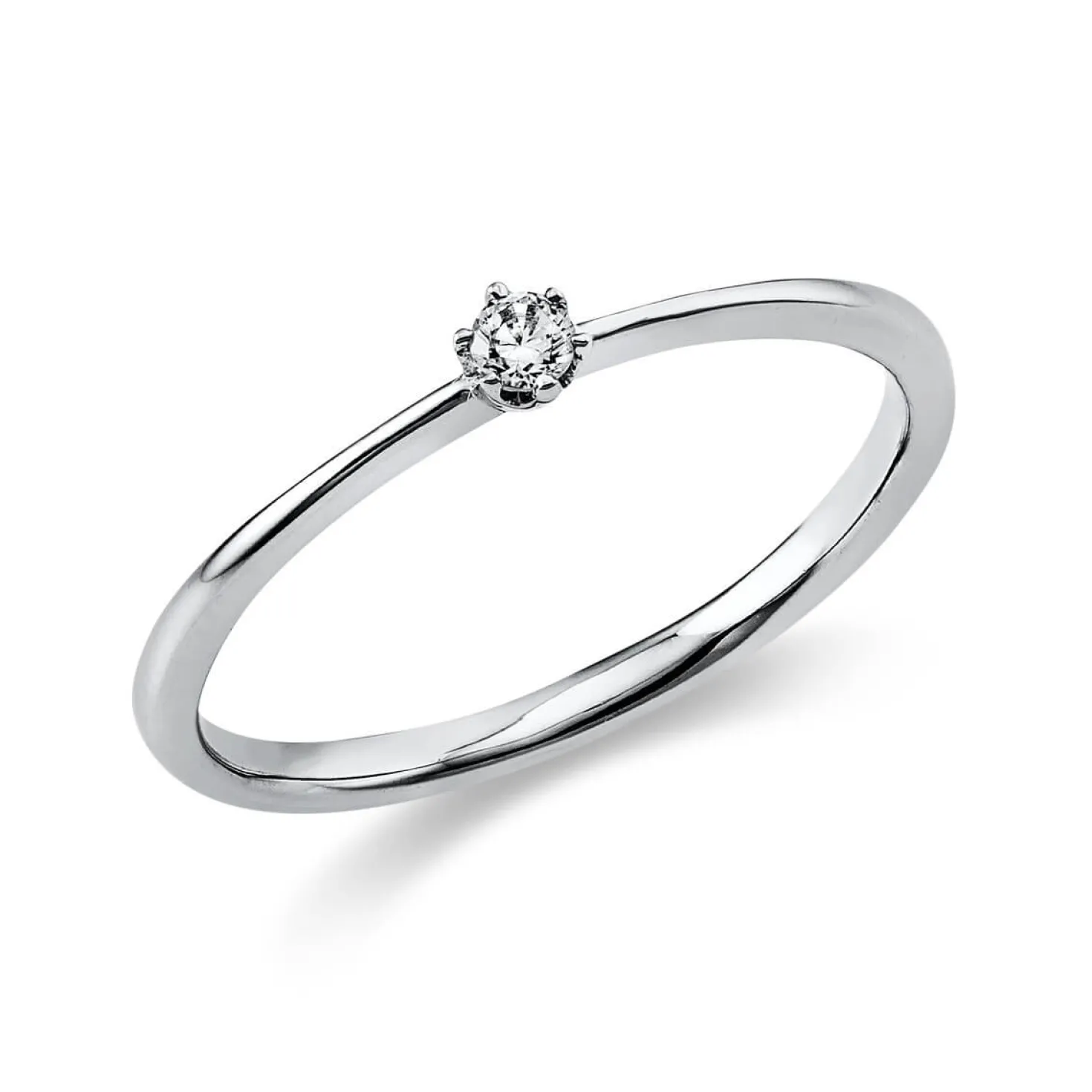 Solitär Ring Damenring aus 950 Platin mit Diamant Brillant 0,70 Ct. 6er-Krappe