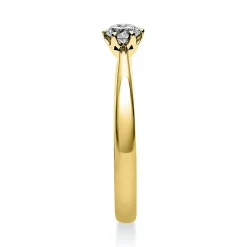 Solitär Ring Damenring 750 Gold Gelbgold Diamant Brillant 0,20 Ct. 6er-Krappe