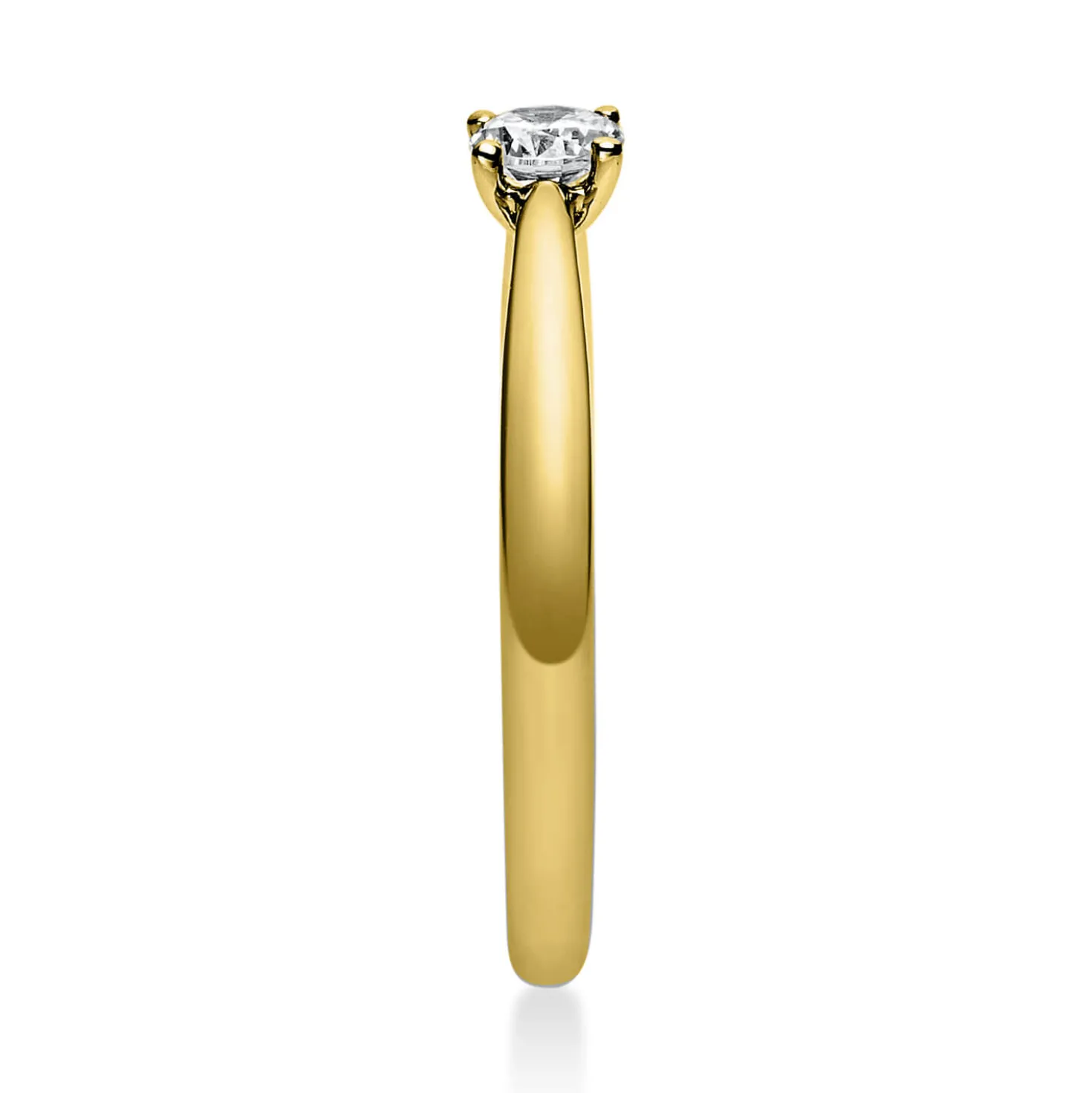 Solitär Ring Damenring 585 Gold Gelbgold Diamant Brillant 0,20 Ct. 4er-Krappe