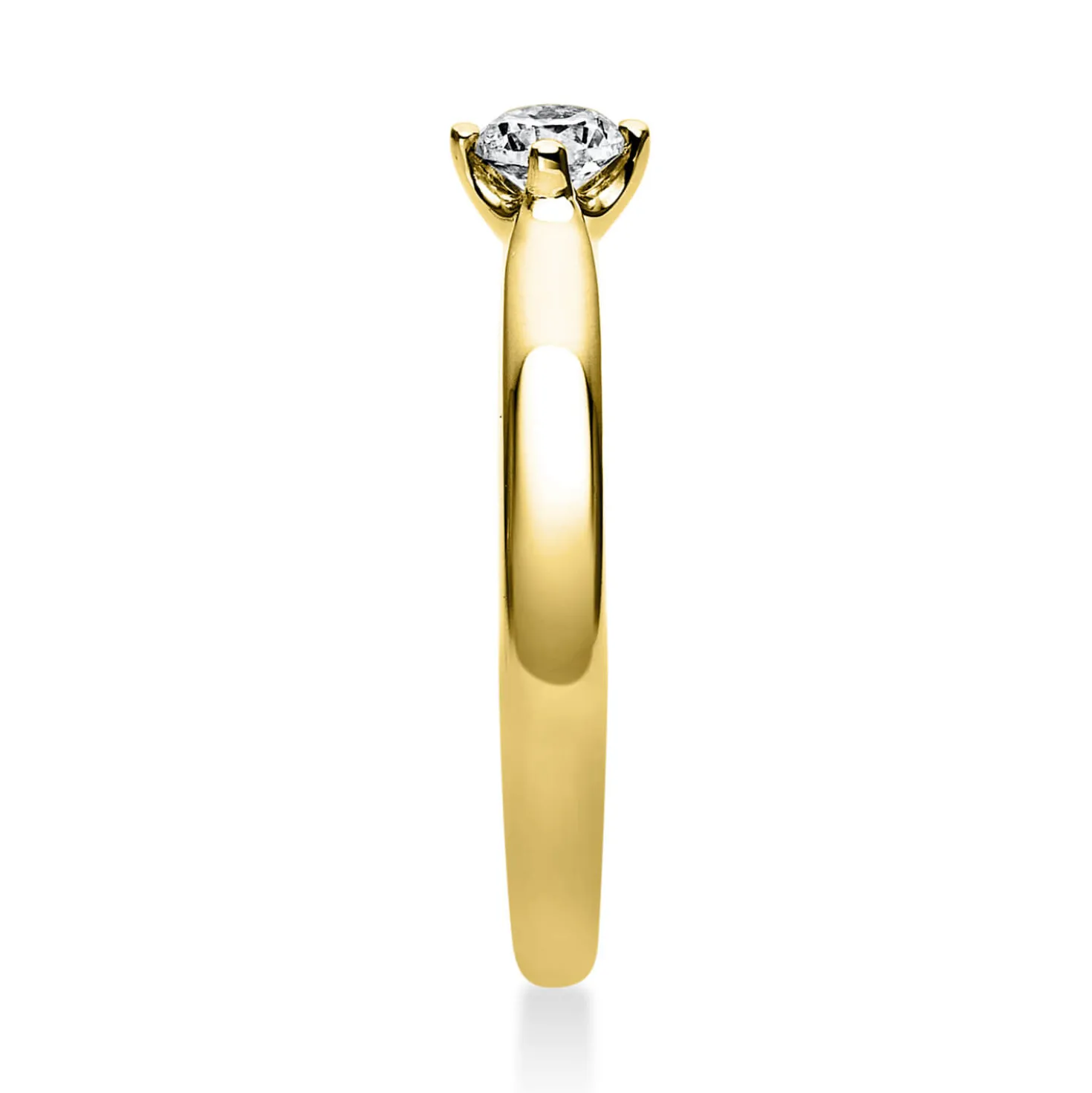 Solitär Ring Damenring 585 Gold Gelbgold Diamant Brillant 0,20 Ct. 4er-Krappe
