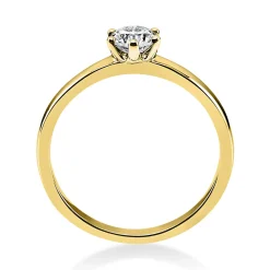 Solitär Ring Damenring 750 Gold Gelbgold Diamant Brillant 0,40 Ct. 6er-Krappe