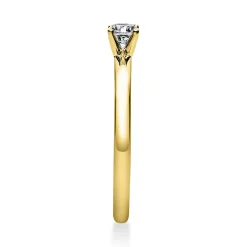 Solitär Ring Damenring 750 Gold Gelbgold Diamant Brillant 0,20 Ct. 4er-Krappe