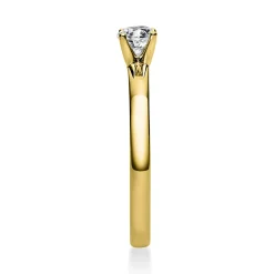 Solitär Ring Damenring 750 Gold Gelbgold Diamant Brillant 0,30 Ct. 4er-Krappe