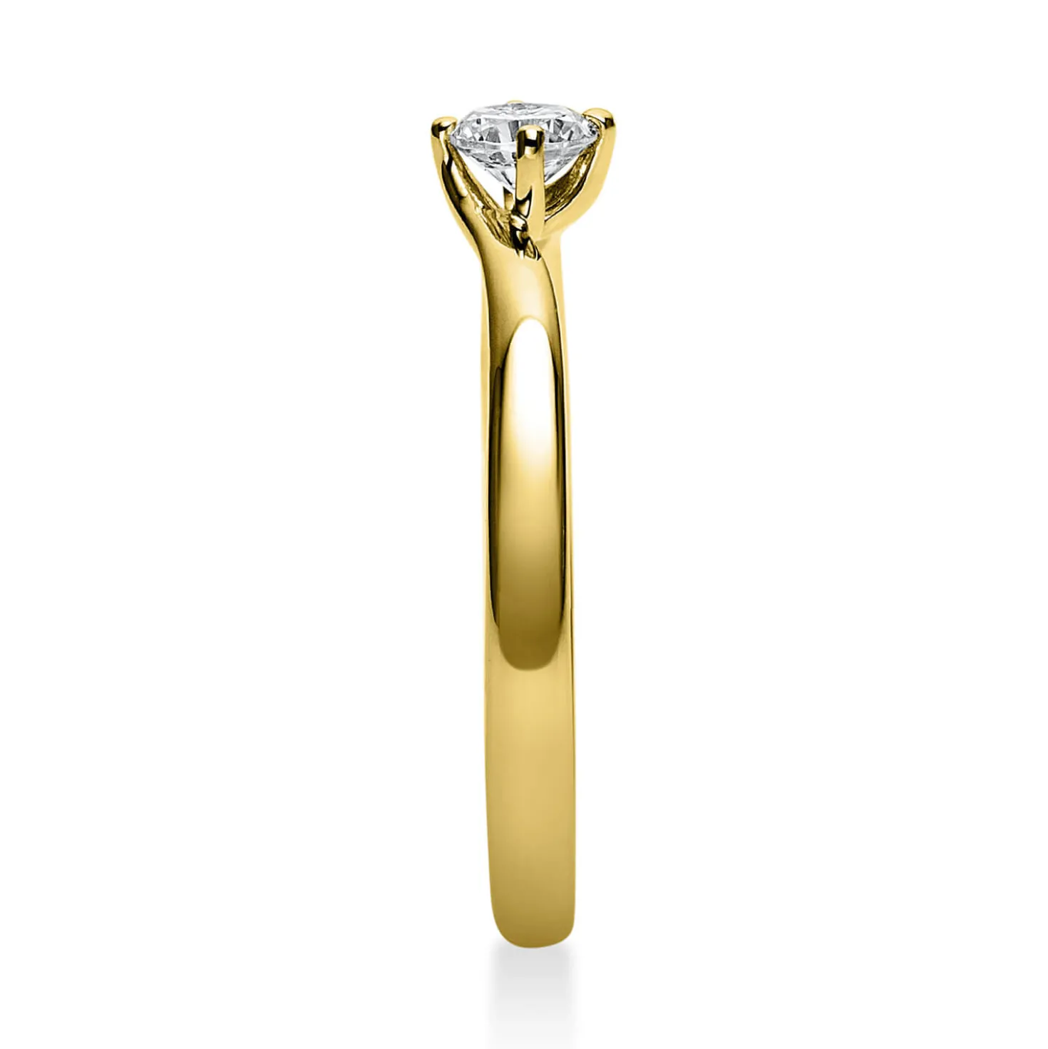 Solitär Ring Damenring 750 Gold Gelbgold Diamant Brillant 0,20 Ct. 4er-Krappe