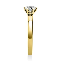 Solitär Ring Damenring 750 Gold Gelbgold Diamant Brillant 0,50 Ct. 6er-Krappe