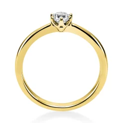 Solitär Ring Damenring 750 Gold Gelbgold Diamant Brillant 0,30 Ct. 6er-Krappe