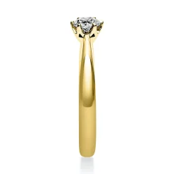 Solitär Ring Damenring 585 Gold Gelbgold Diamant Brillant 0,30 Ct. 6er-Krappe
