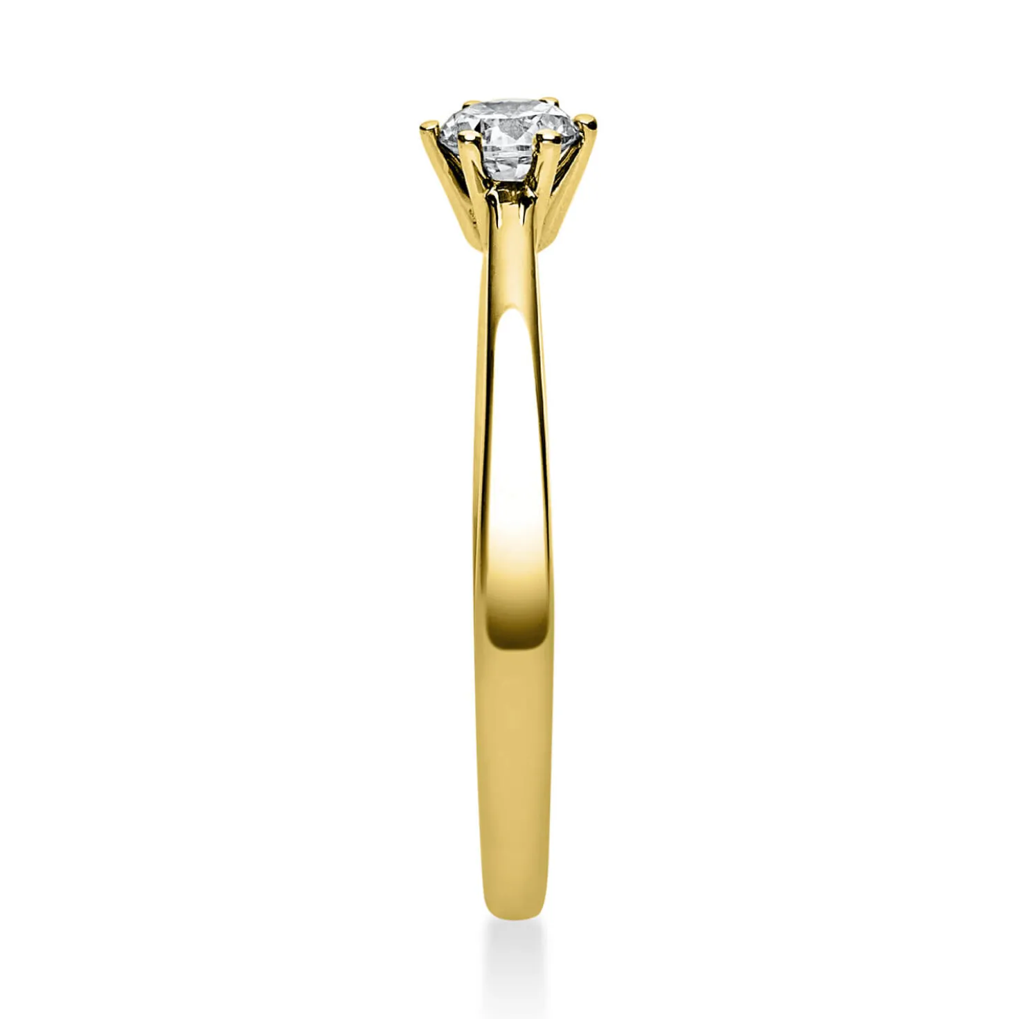 Solitär Ring Damenring 585 Gold Gelbgold Diamant Brillant 0,20 Ct. 6er-Krappe