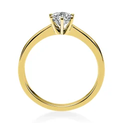 Solitär Ring Damenring 750 Gold Gelbgold Diamant Brillant 0,50 Ct. 6er-Krappe