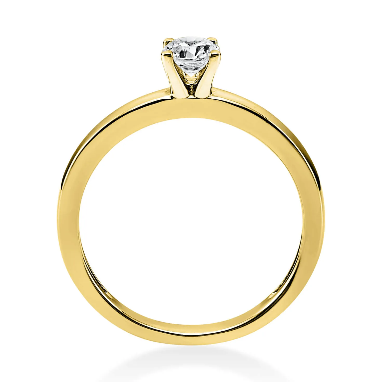 Solitär Ring Damenring 585 Gold Gelbgold Diamant Brillant 0,30 Ct. 4er-Krappe