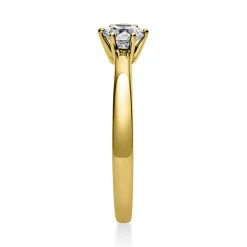 Solitär Ring Damenring 750 Gold Gelbgold Diamant Brillant 0,40 Ct. 6er-Krappe