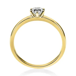 Solitär Ring Damenring 750 Gold Gelbgold Diamant Brillant 0,30 Ct. 6er-Krappe