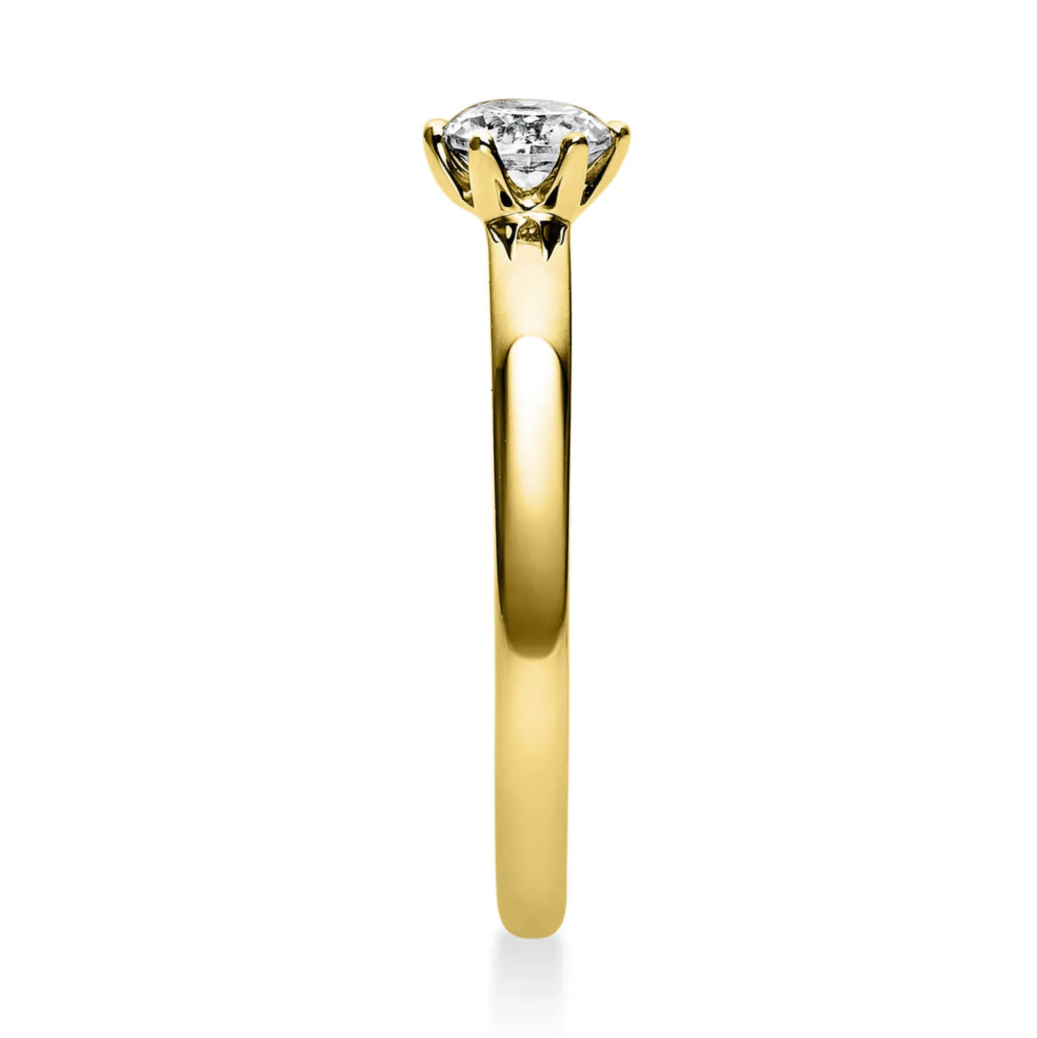 Solitär Ring Damenring 585 Gold Gelbgold Diamant Brillant 0,30 Ct. 6er-Krappe