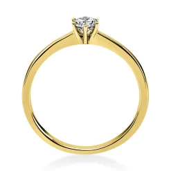 Solitär Ring Damenring 750 Gold Gelbgold Diamant Brillant 0,20 Ct. 6er-Krappe