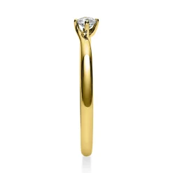 Solitär Ring Damenring 585 Gold Gelbgold Diamant Brillant 0,10 Ct. 4er-Krappe