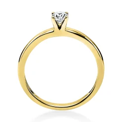 Solitär Ring Damenring 585 Gold Gelbgold Diamant Brillant 0,20 Ct. 4er-Krappe