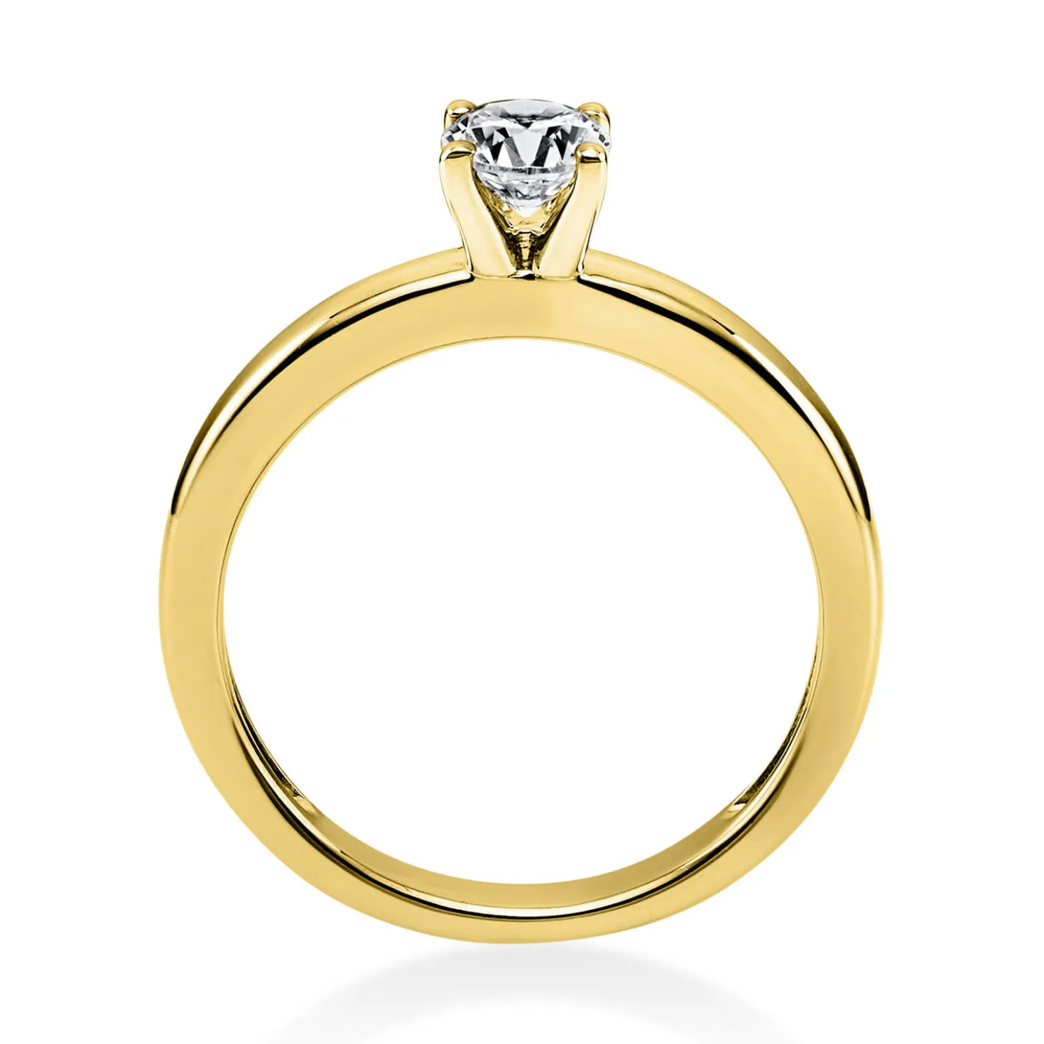 Solitär Ring Damenring 585 Gold Gelbgold Diamant Brillant 0,40 Ct. 4er-Krappe
